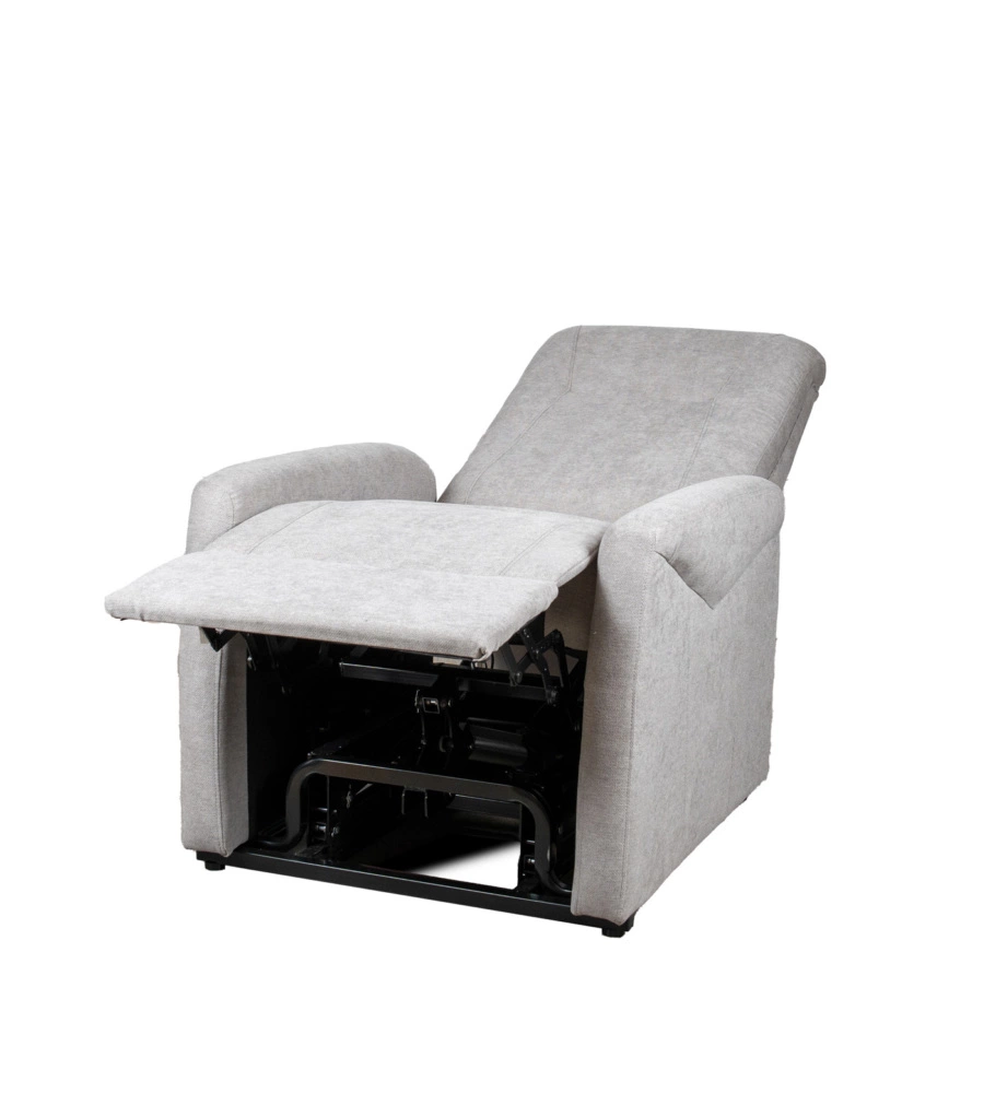 POLTRONA MASSAGGIANTE BELLAHOME "SIENA" CON RECLINER ELETTRICO IN TESSUTO GRIGIO, 75X93X105 CM
